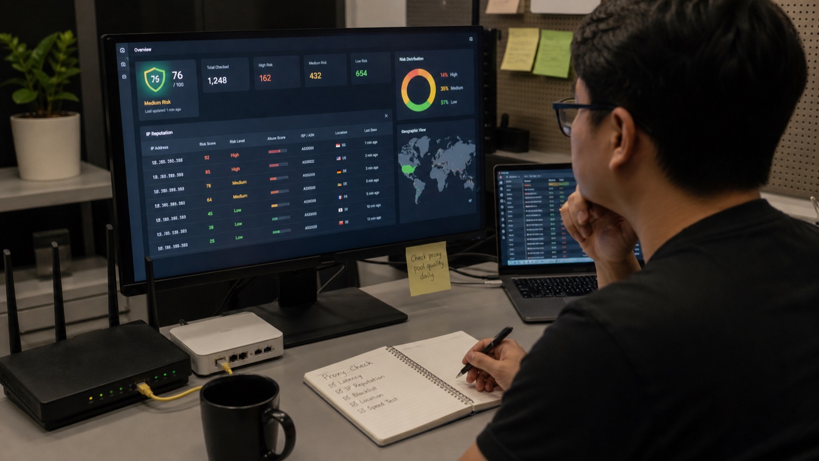 Kiểm tra IP reputation và chất lượng proxy pool